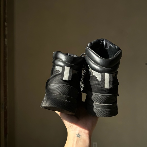 Ganni black lace up leather hiking boots size 39 - Picture 4 of 4